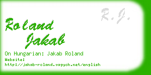 roland jakab business card